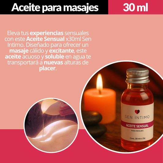 Aceite Caliente Corporal Masajes 30 ml